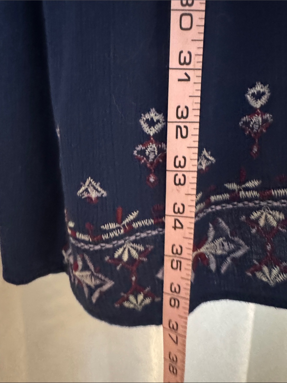 KNOX ROSE Navy Embroidered Smock Ddesd Sz: XXL - Picture 4 of 7